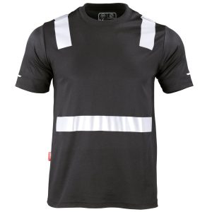 Polera Hibrida con Cinta Reflectiva Manga Corta Hombre